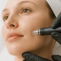 Hydrafacial extraction treatment detail.